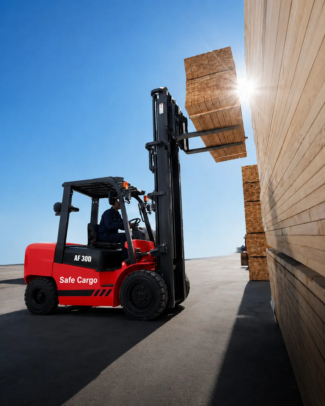 Warehouse professional managing cargo operations