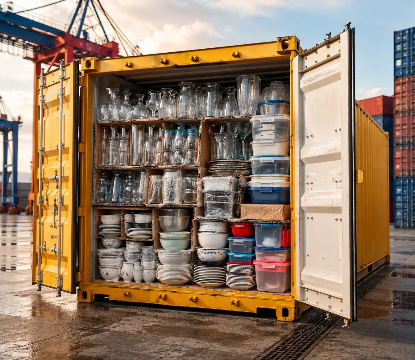 Crockery - Plastic & Glass logistics